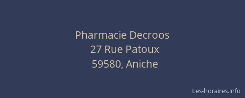 Pharmacie Decroos