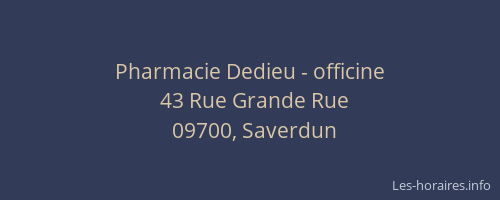 Pharmacie Dedieu - officine