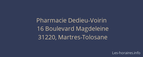 Pharmacie Dedieu-Voirin