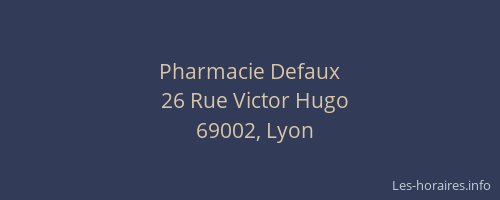 Pharmacie Defaux