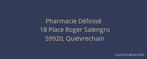 Pharmacie Défossé