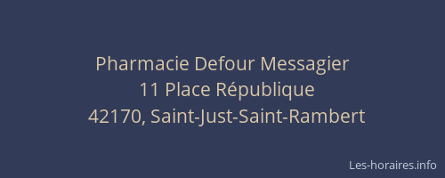 Pharmacie Defour Messagier