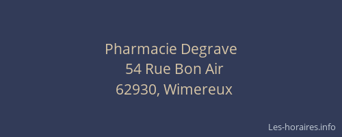 Pharmacie Degrave