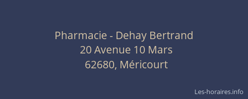 Pharmacie - Dehay Bertrand