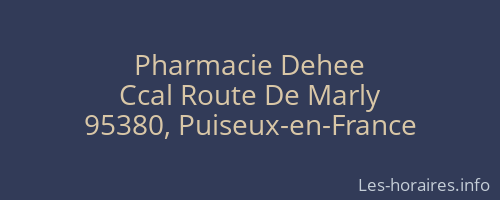 Pharmacie Dehee