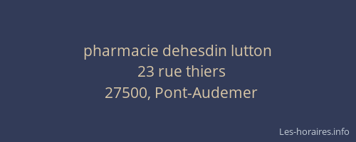 pharmacie dehesdin lutton