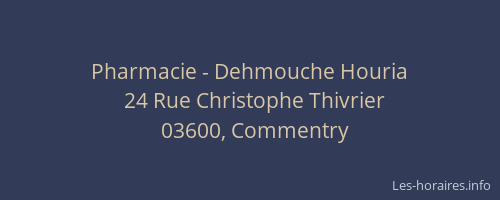 Pharmacie - Dehmouche Houria