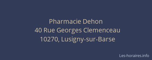 Pharmacie Dehon