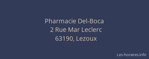 Pharmacie Del-Boca