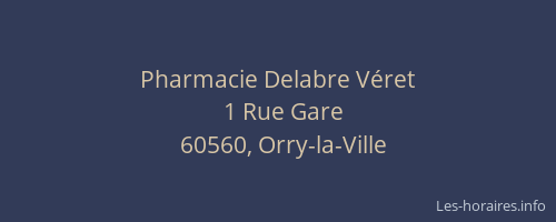 Pharmacie Delabre V&eacute;ret
