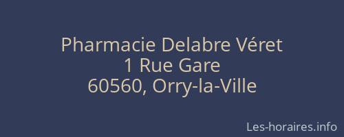 Pharmacie Delabre Véret