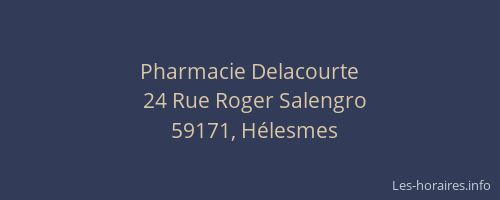 Pharmacie Delacourte