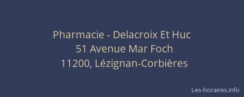 Pharmacie - Delacroix Et Huc
