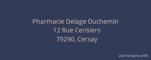 Pharmacie Delage Duchemin