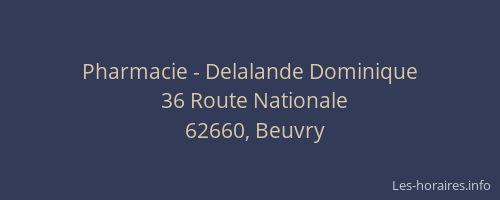 Pharmacie - Delalande Dominique