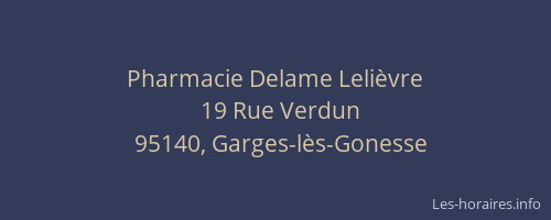 Pharmacie Delame Lelièvre