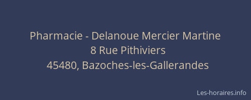 Pharmacie - Delanoue Mercier Martine