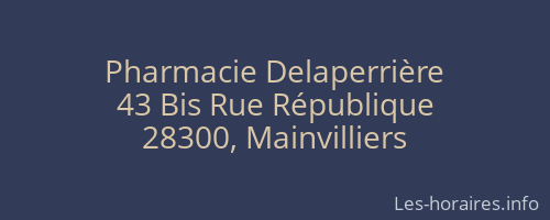 Pharmacie Delaperrière