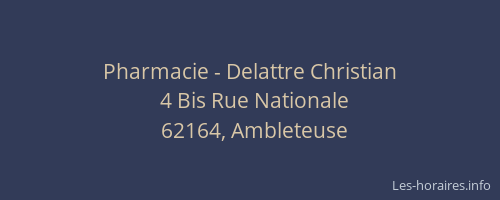 Pharmacie - Delattre Christian