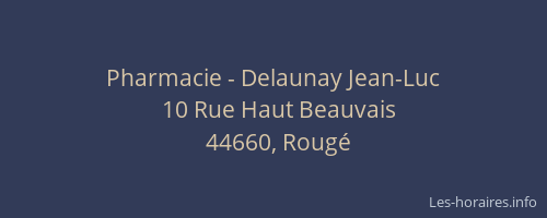 Pharmacie - Delaunay Jean-Luc