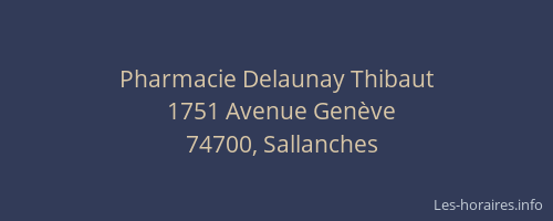 Pharmacie Delaunay Thibaut