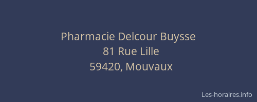 Pharmacie Delcour Buysse