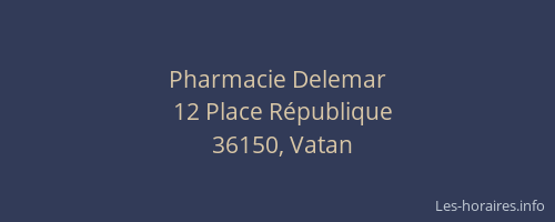 Pharmacie Delemar