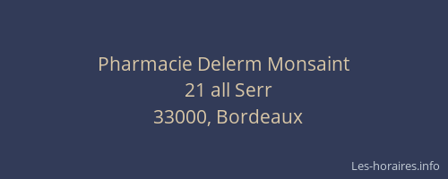 Pharmacie Delerm Monsaint