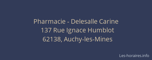 Pharmacie - Delesalle Carine