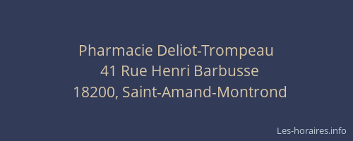 Pharmacie Deliot-Trompeau