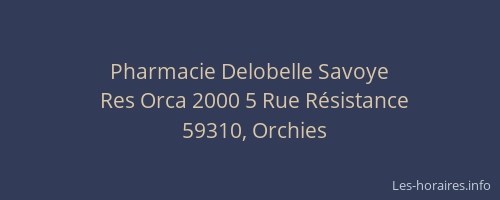 Pharmacie Delobelle Savoye