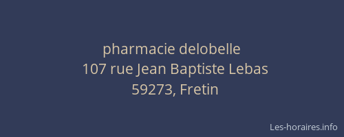 pharmacie delobelle