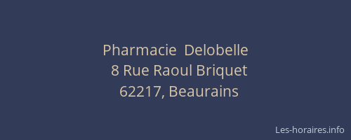 Pharmacie  Delobelle