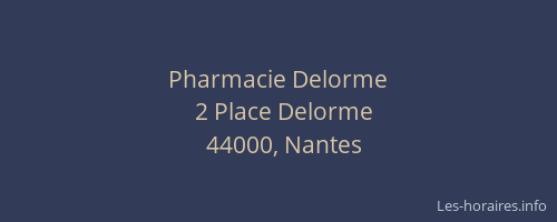 Pharmacie Delorme