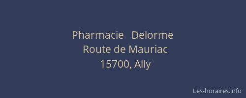 Pharmacie   Delorme