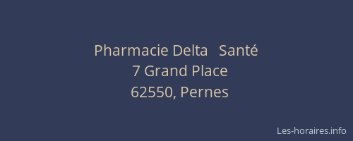 Pharmacie Delta   Santé