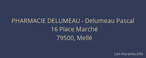 PHARMACIE DELUMEAU - Delumeau Pascal