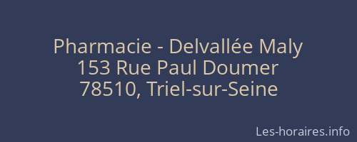 Pharmacie - Delvallée Maly