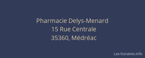 Pharmacie Delys-Menard