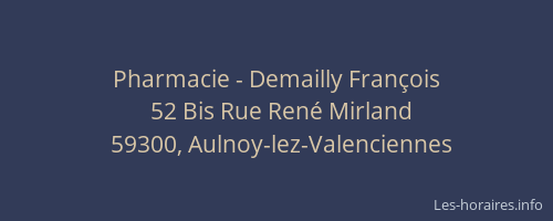 Pharmacie - Demailly François