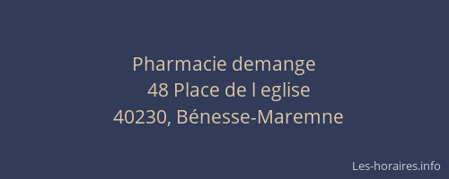 Pharmacie demange