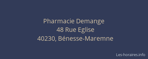 Pharmacie Demange