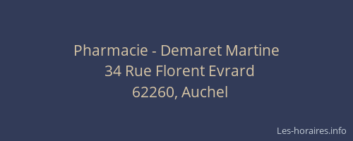 Pharmacie - Demaret Martine