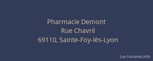 Pharmacie Demont