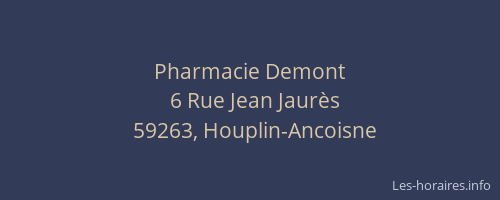 Pharmacie Demont