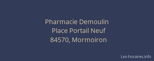 Pharmacie Demoulin