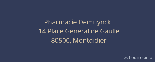 Pharmacie Demuynck