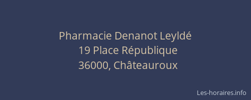 Pharmacie Denanot Leyldé
