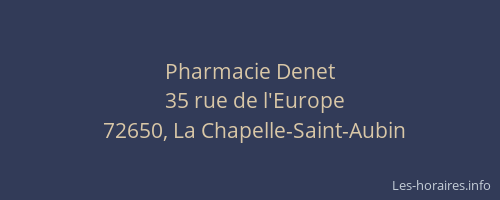 Pharmacie Denet