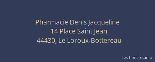 Pharmacie Denis Jacqueline